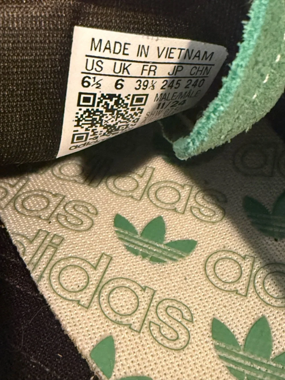 ADIDAS Originals Handball Spezial Shoes GREEN/WHITE M6.5/W7.5 - Picture 6 of 9
